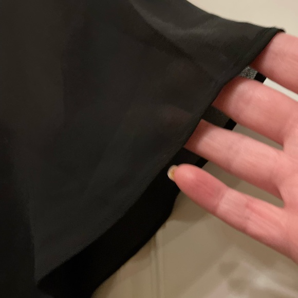 Le chateau one Shoulder black Jumpsuit with a black sheer overlay. Very Elegant - Picture 8 of 14